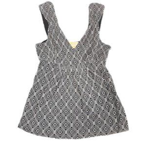 Michael Kors V-Neck Sleeveless Faux Wrap Top Navy Size XS